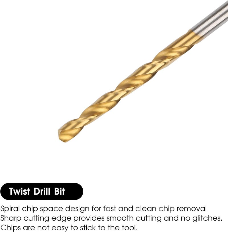 Winfox M2 x 0.4 Straight Flute Thread Tap and 1.6mm Twist Drill Bit Set, Metric Titanium Plated 6542 High Speed Steel Machine Screw Thread Tap Threading Drilling Tool - Image 3